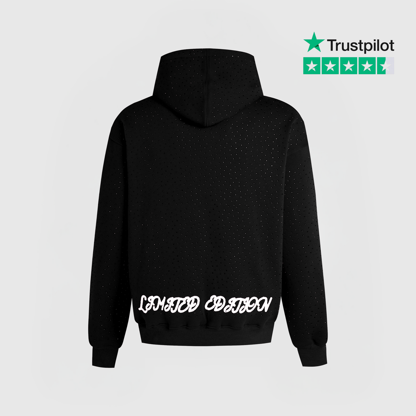 TIMELESS RHINESTONE HOODIE - BLACK