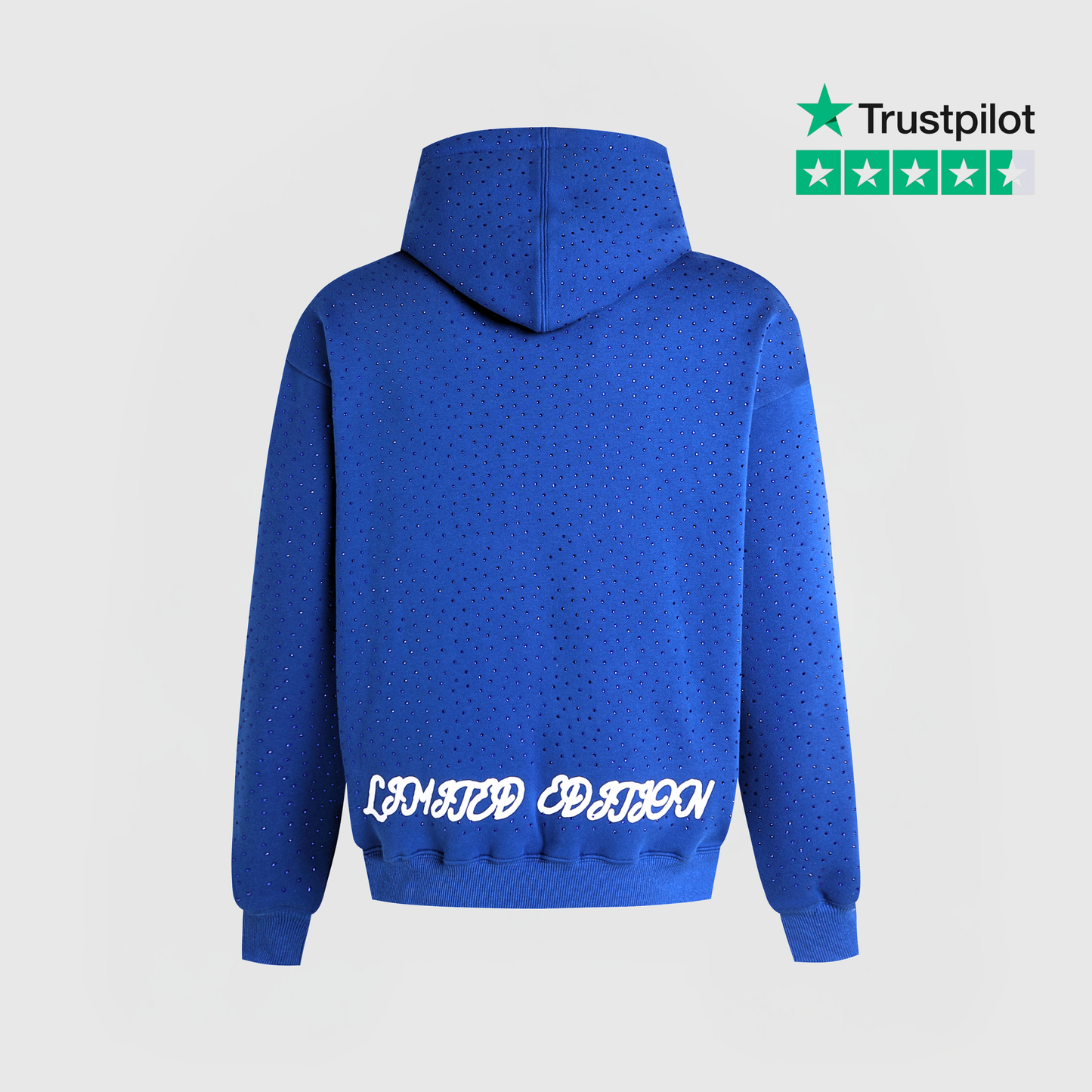 TIMELESS RHINESTONE HOODIE - BLUE