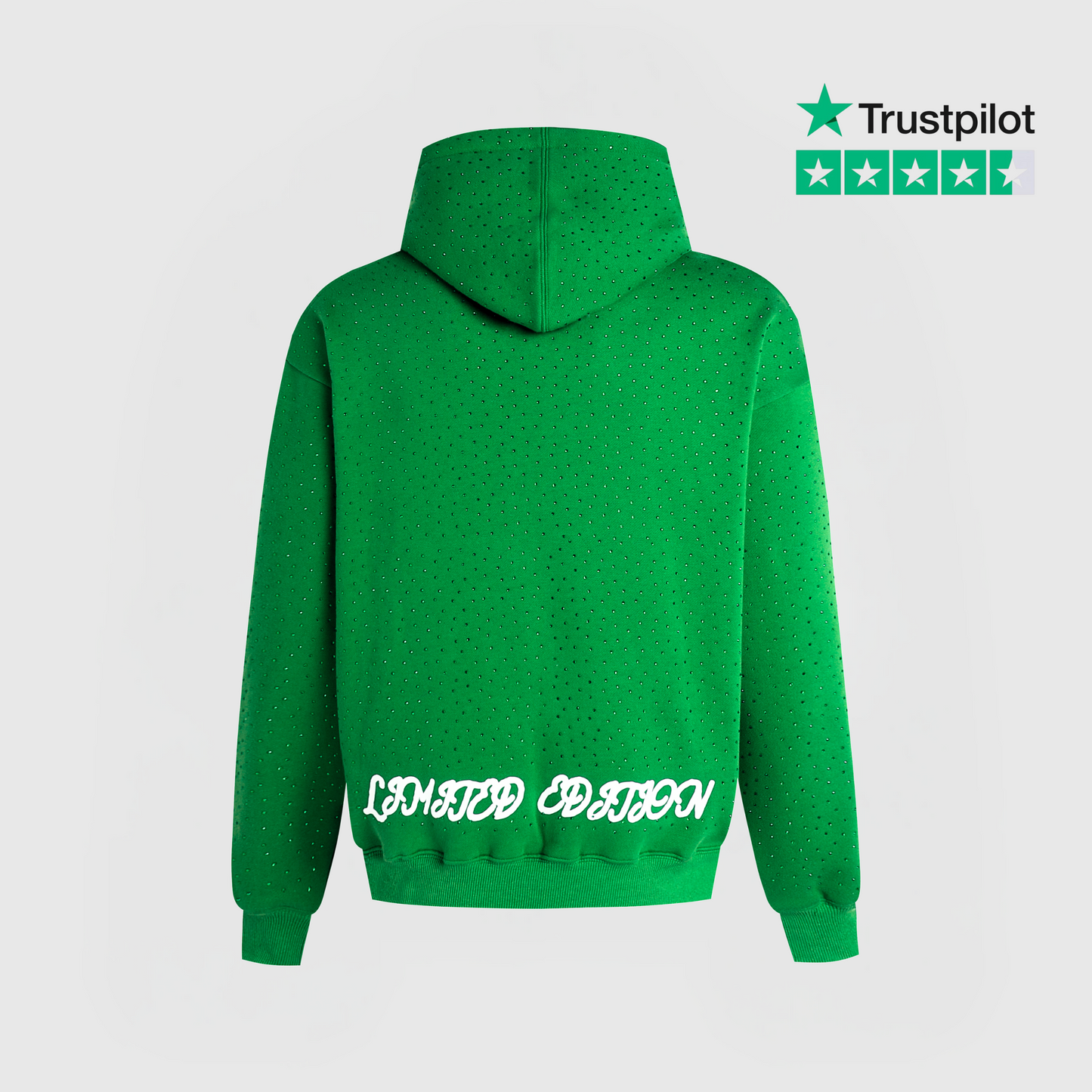 TIMELESS RHINESTONE HOODIE - GREEN