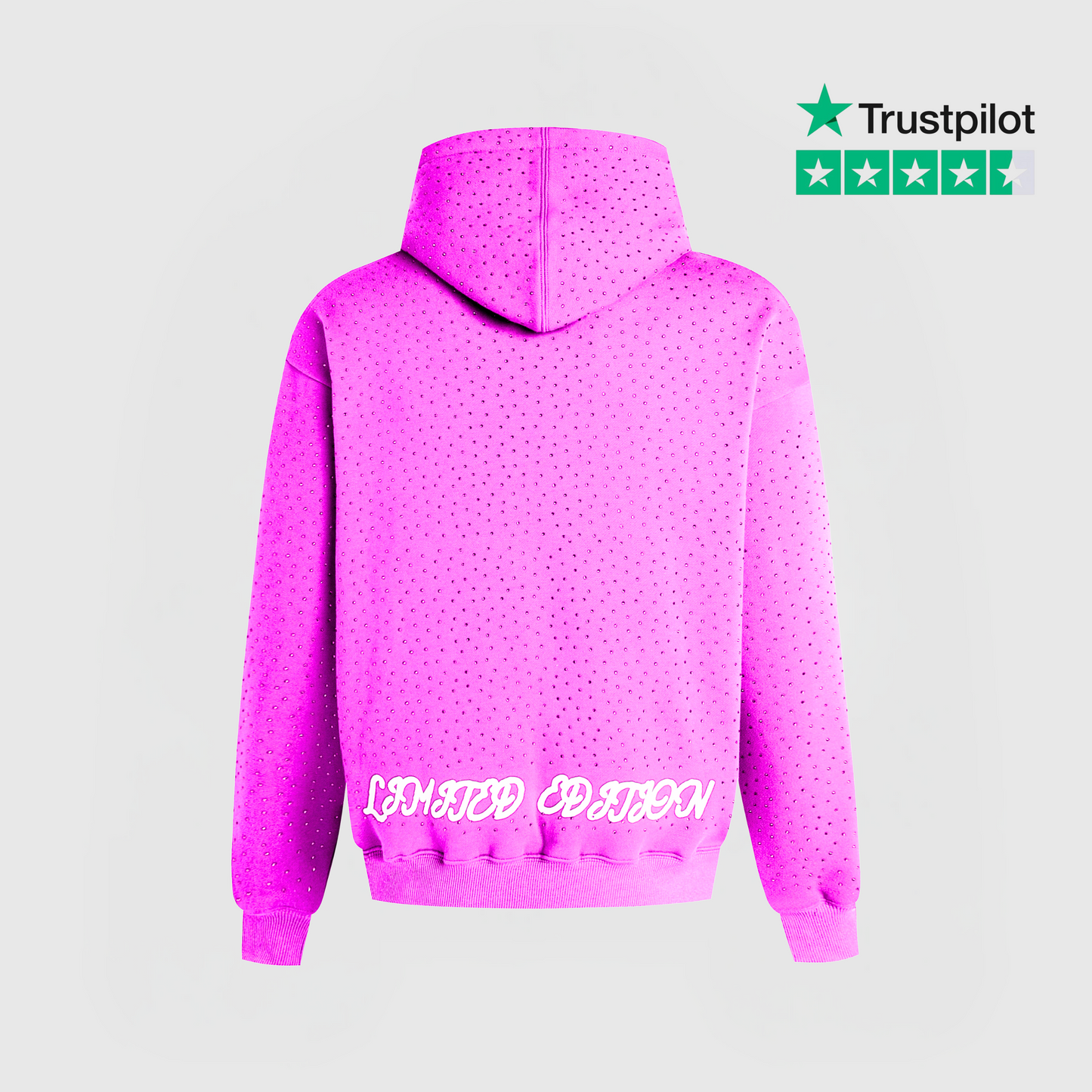 TIMELESS RHINESTONE HOODIE - PINK