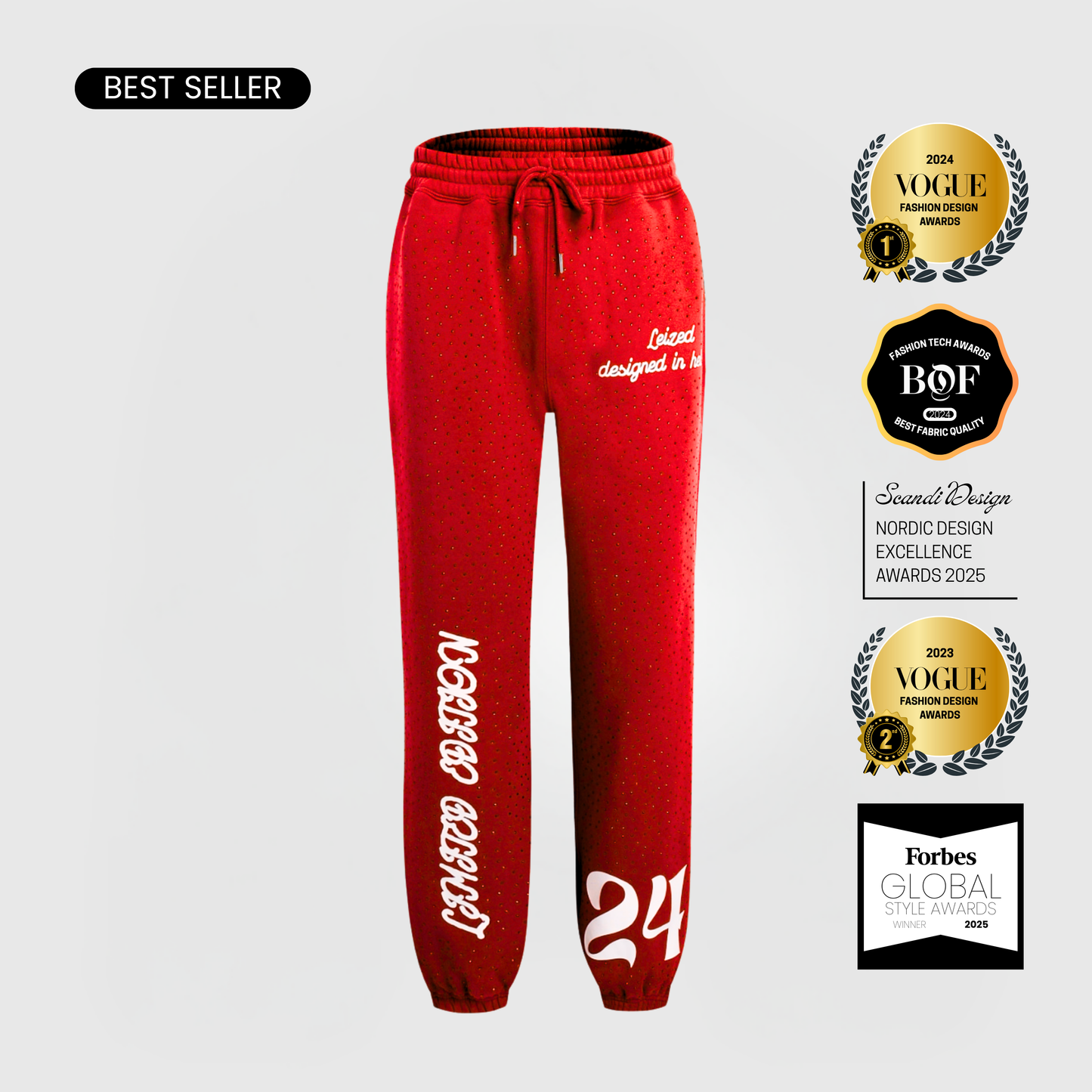 TIMELESS RHINESTONE JOGGER - RED