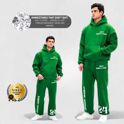 TIMELESS RHINESTONE JOGGER - GREEN