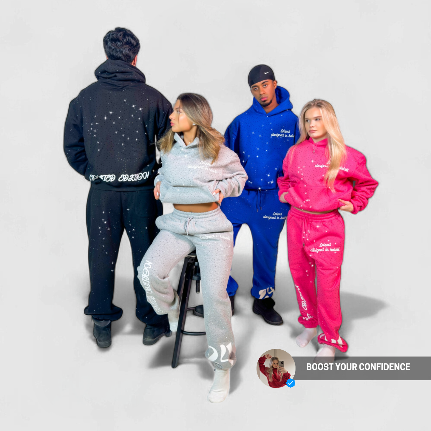 TIMELESS RHINESTONE JOGGER - RED