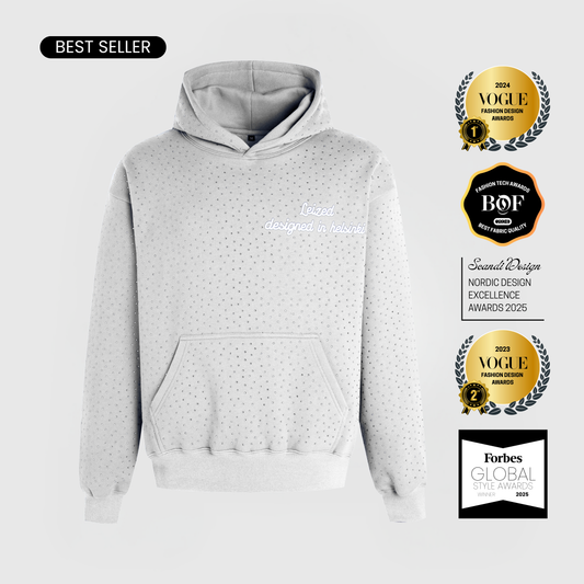 TIMELESS RHINESTONE HOODIE - GREY
