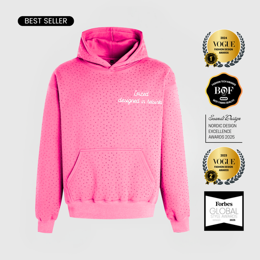 TIMELESS RHINESTONE HOODIE - PINK
